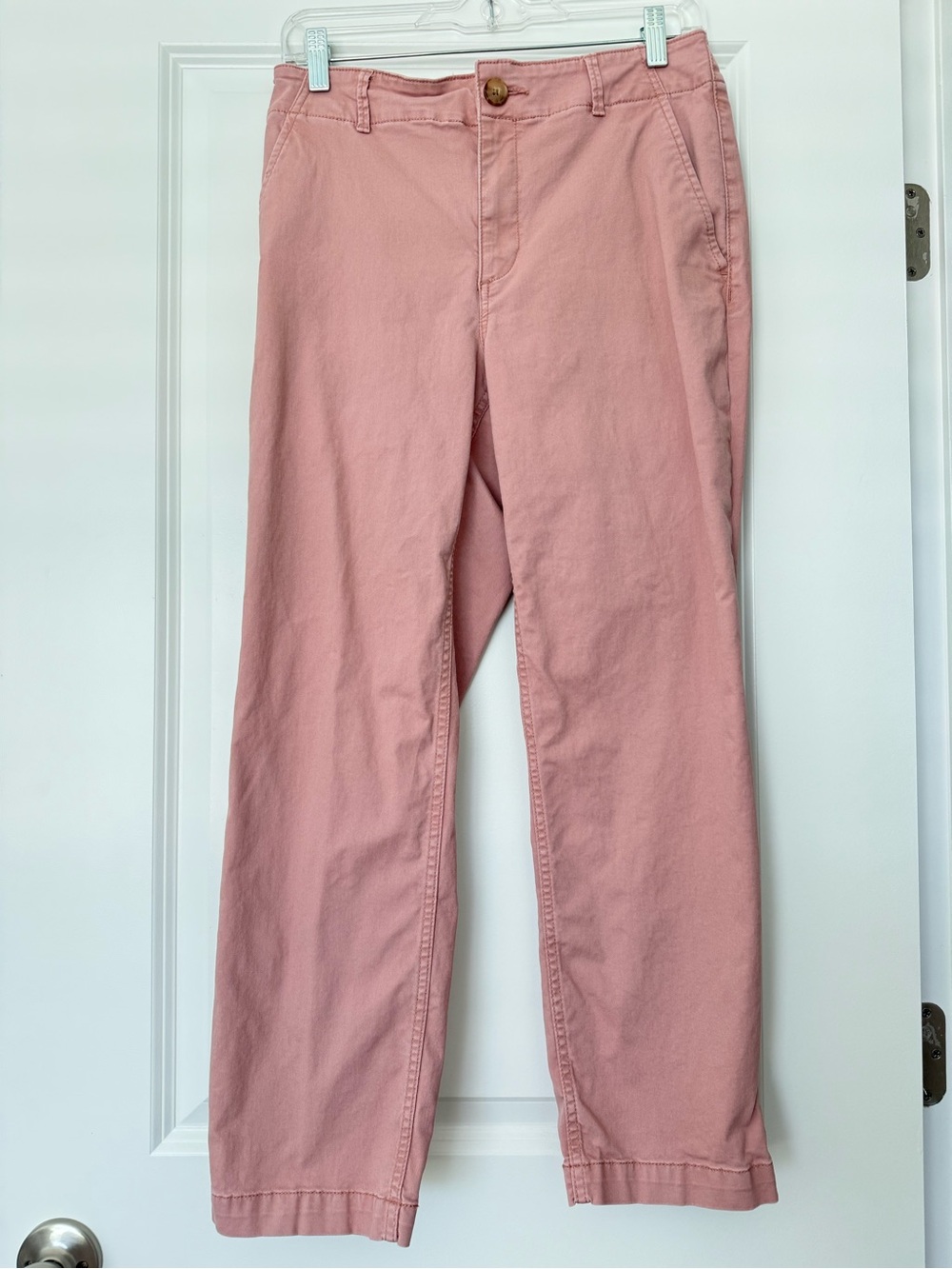 LOFT Dusty Rose Straight-Leg Pants